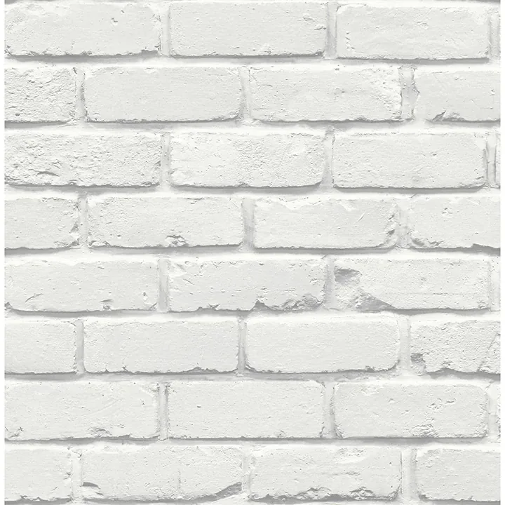 FD43600 | Alpin White Painted Brick Wallpaper