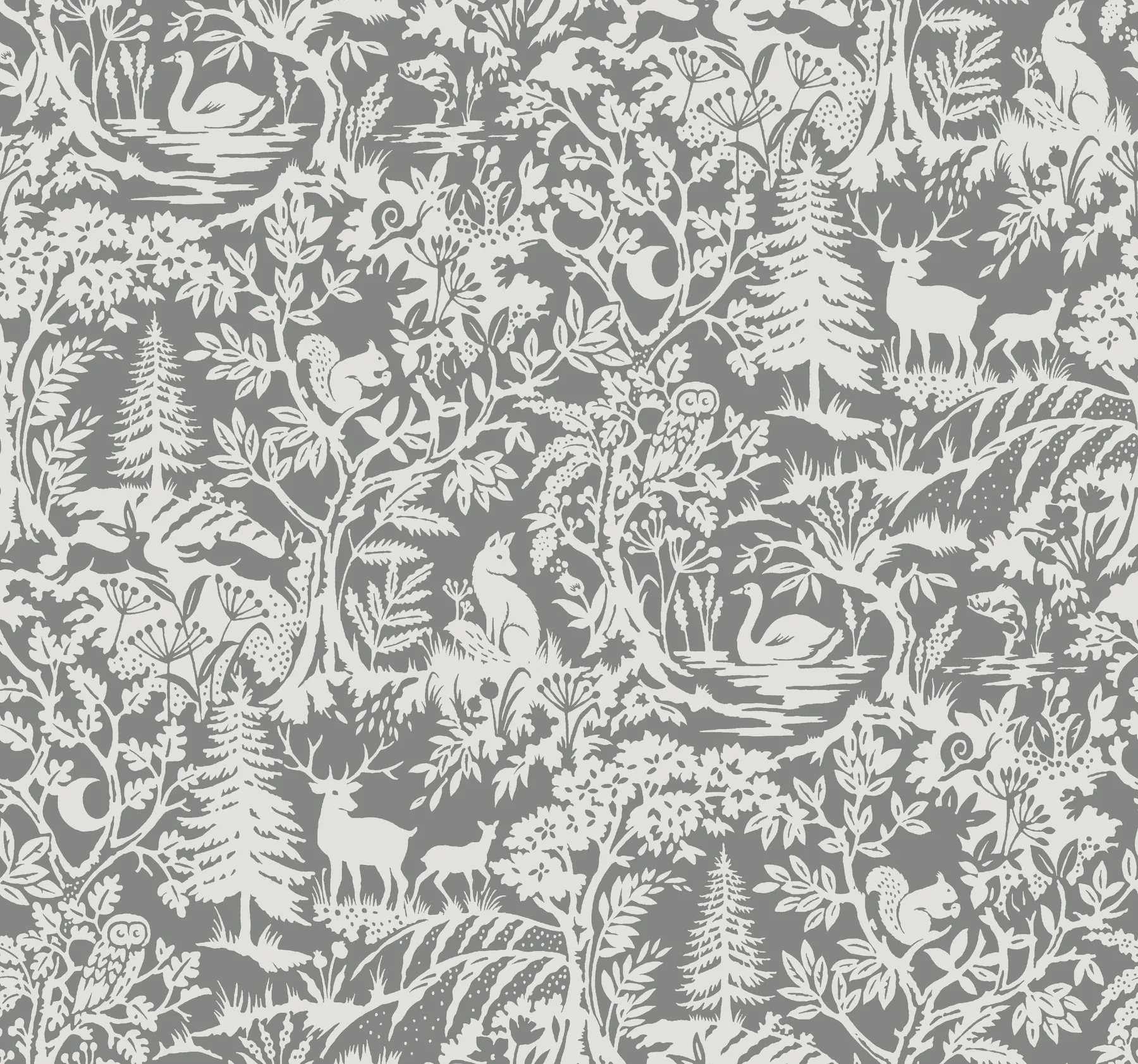 Brewster Home Fashions Alrick Charcoal Forest Venture Wallpaper - SKU 3125-72321
