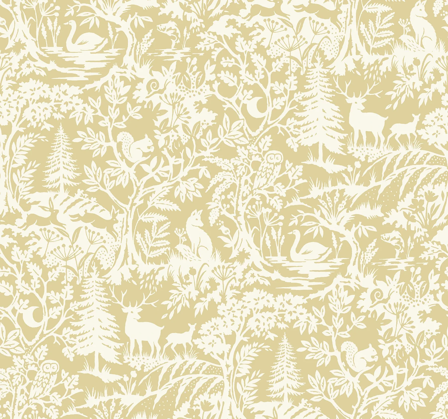 3125-72322 | Alrick Mustard Forest Venture Wallpaper