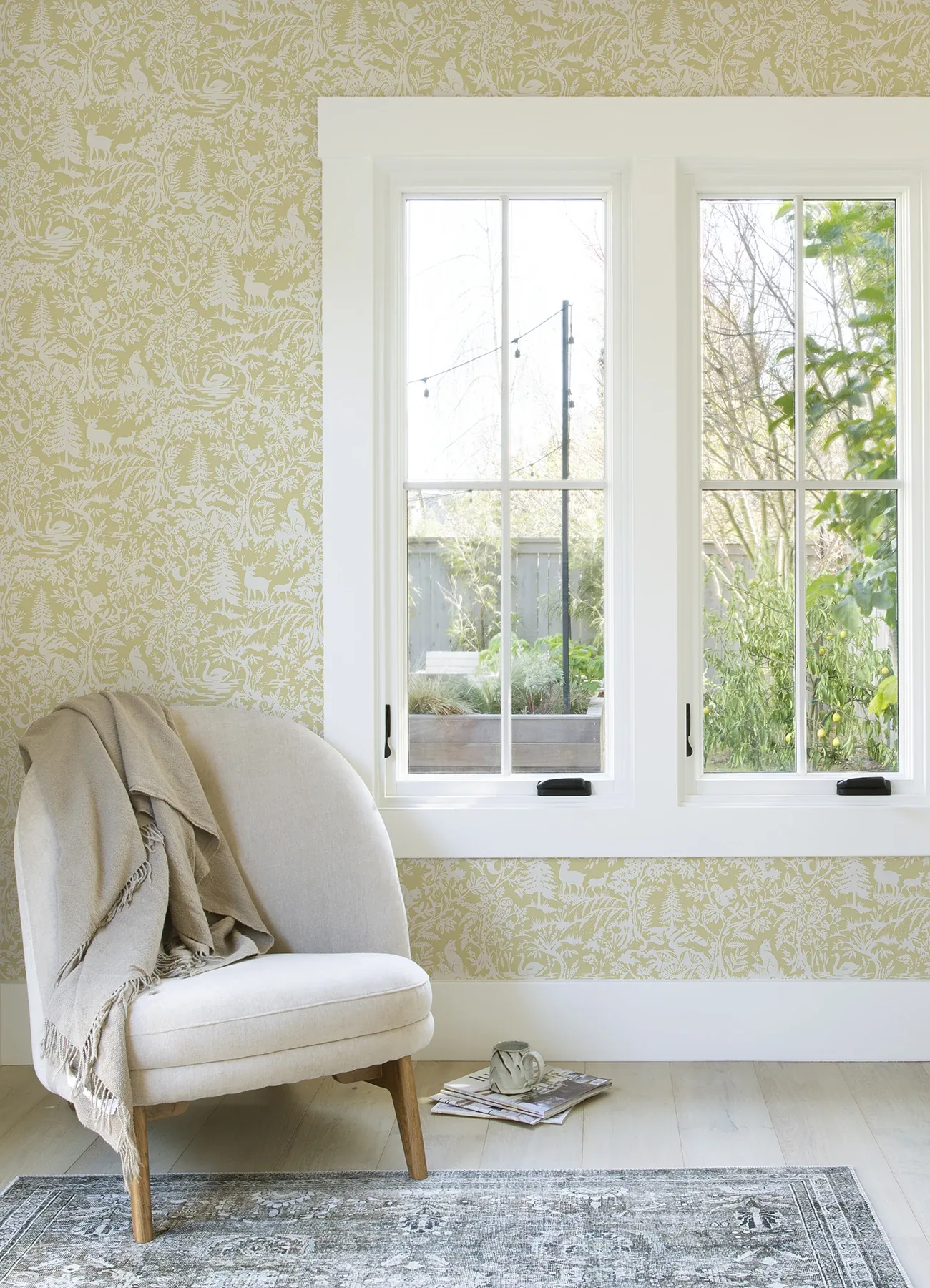 Brewster Home Fashions Alrick Mustard Forest Venture Wallpaper - SKU 3125-72322