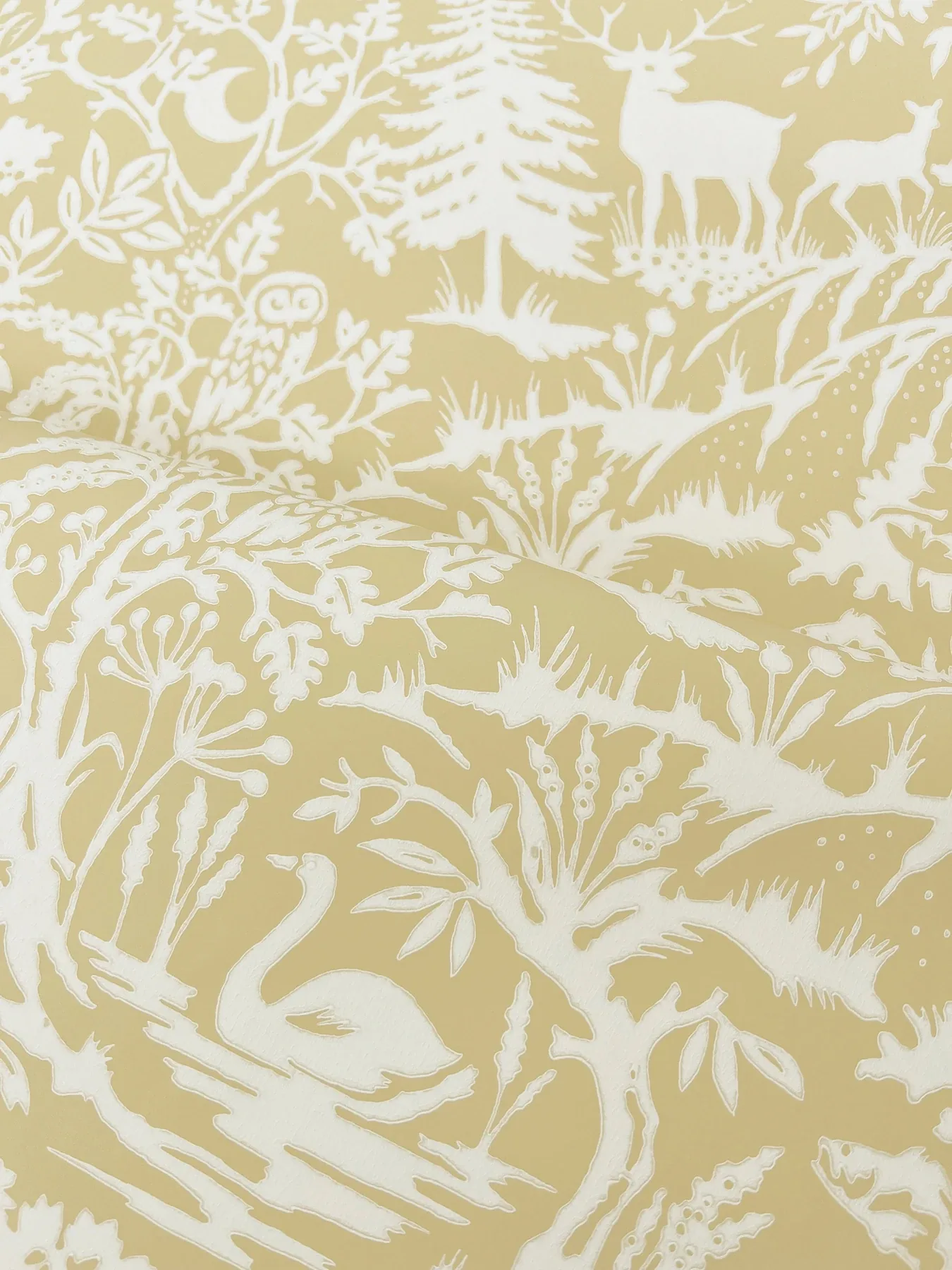 Brewster Home Fashions Alrick Mustard Forest Venture Wallpaper - SKU 3125-72322