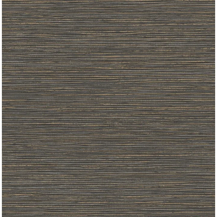 Brewster Home Fashions Alton Black Faux Grasscloth Wallpaper - SKU 4125-26716