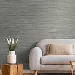 Brewster Home Fashions Alton Grey Faux Grasscloth Wallpaper | Wallpaper Twins Brewster Home Fashions Alton Grey Faux Grasscloth Wallpaper - SKU 4125-26718