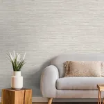 Brewster Home Fashions Alton Light Grey Faux Grasscloth Wallpaper - SKU 4125-26714