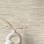 Brewster Home Fashions Alton Taupe Faux Grasscloth Wallpaper - SKU 4125-26715