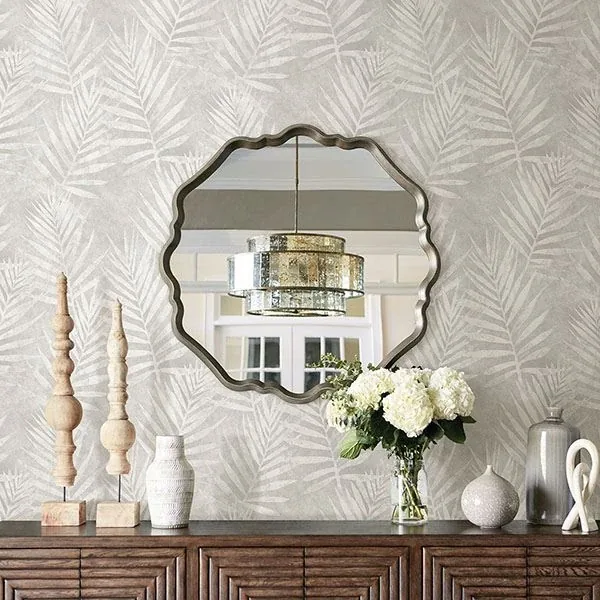 Brewster Home Fashions Amador Silver Palm Wallpaper | Wallpaper Twins Brewster Home Fashions Amador Silver Palm Wallpaper - SKU 3117-675311