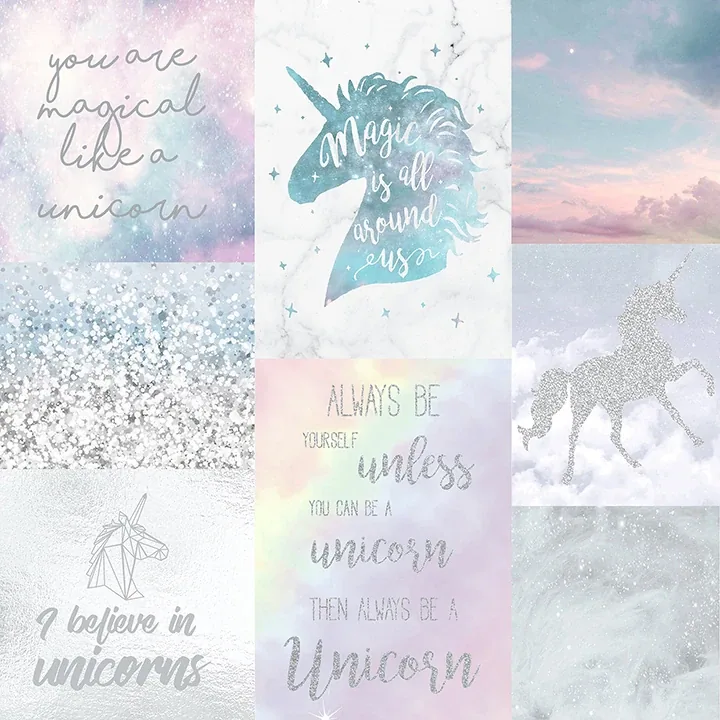 Brewster Home Fashions Amalthea Pastel Unicorn Wallpaper - SKU AH698300