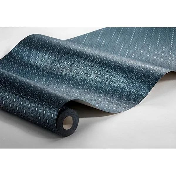 Brewster Home Fashions Ambassador Blue Geometric Wallpaper - SKU 2825-6377