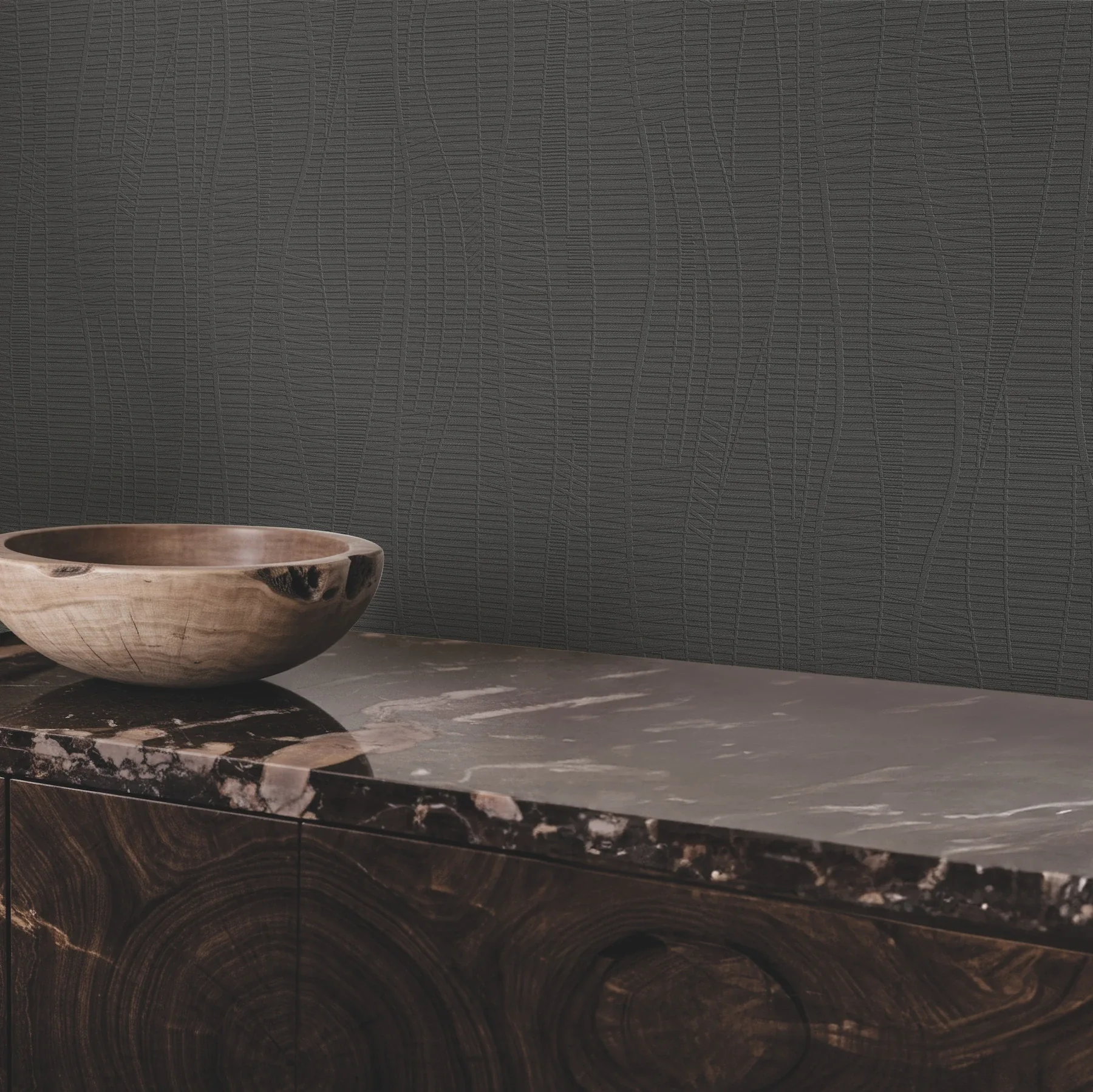 Brewster Home Fashions Amir Black Embossed Wallpaper - SKU 4207-5448