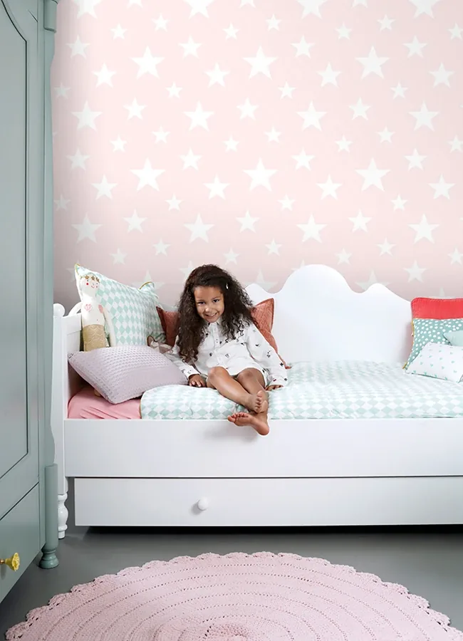 Brewster Home Fashions Amira Pink Stars Wallpaper | Wallpaper Twins Brewster Home Fashions Amira Pink Stars Wallpaper - SKU 4060-138931