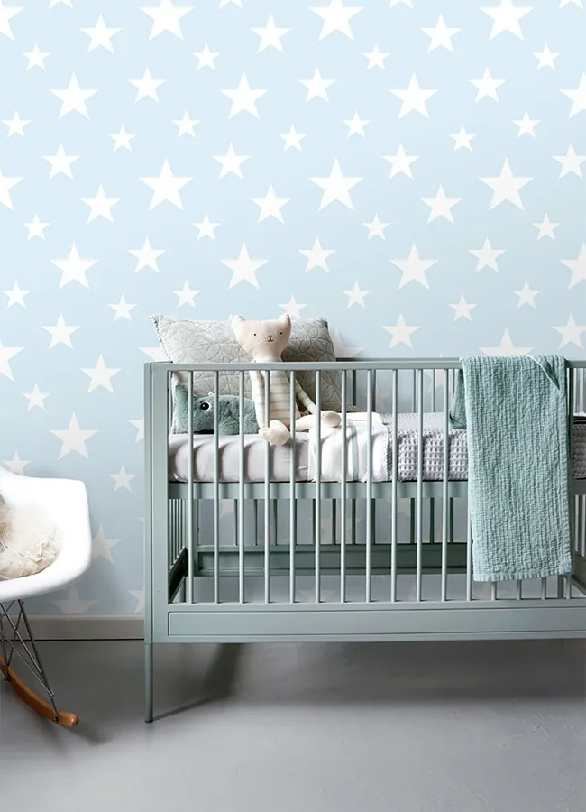 Brewster Home Fashions Amira Sky Blue Stars Wallpaper - SKU 4060-138932