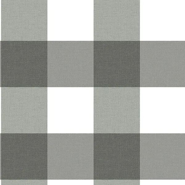 3115-12532 | Amos Black Gingham Wallpaper