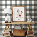 Brewster Home Fashions Amos Black Gingham Wallpaper | Wallpaper Twins Brewster Home Fashions Amos Black Gingham Wallpaper - SKU 3115-12532