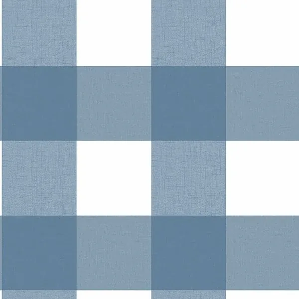 3115-12533 | Amos Blue Gingham Wallpaper