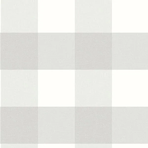 3115-12531 | Amos Light Grey Gingham Wallpaper
