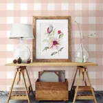 Brewster Home Fashions Amos Light Pink Gingham Wallpaper | Wallpaper Twins Brewster Home Fashions Amos Light Pink Gingham Wallpaper - SKU 3115-12534