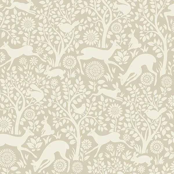 Brewster Home Fashions Anahi Neutral Forest Fauna Wallpaper - SKU HAS01236