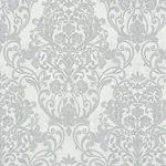 Brewster Home Fashions Anders Silver Damask Wallpaper | Wallpaper Twins Brewster Home Fashions Anders Silver Damask Wallpaper - SKU 4041-32602