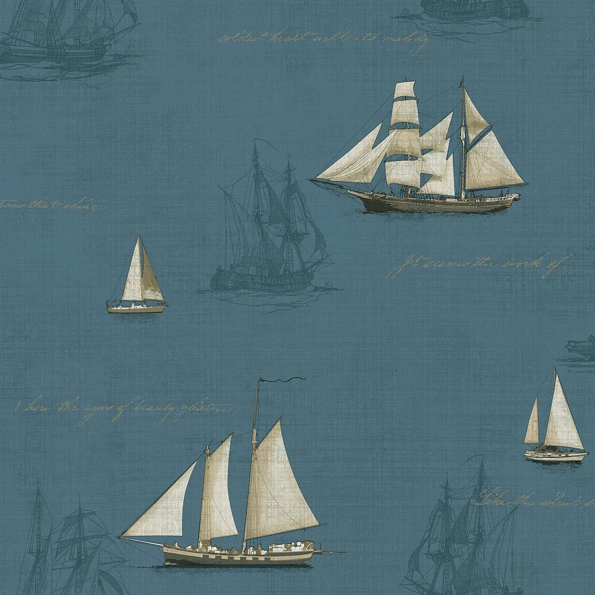 4041-01701 | Andrew Blue Sailboat Wallpaper