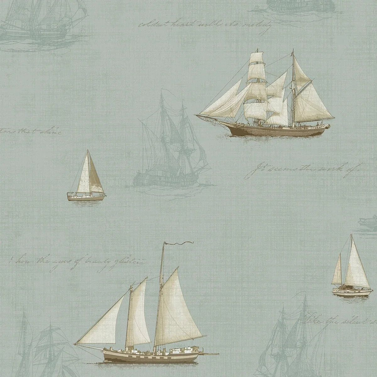 4041-01704 | Andrew Seafoam Sailboat Wallpaper