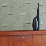 Brewster Home Fashions Andrew Seafoam Sailboat Wallpaper | Wallpaper Twins Brewster Home Fashions Andrew Seafoam Sailboat Wallpaper - SKU 4041-01704