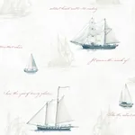 Brewster Home Fashions Andrew White Sailboat Wallpaper - SKU 4041-01703