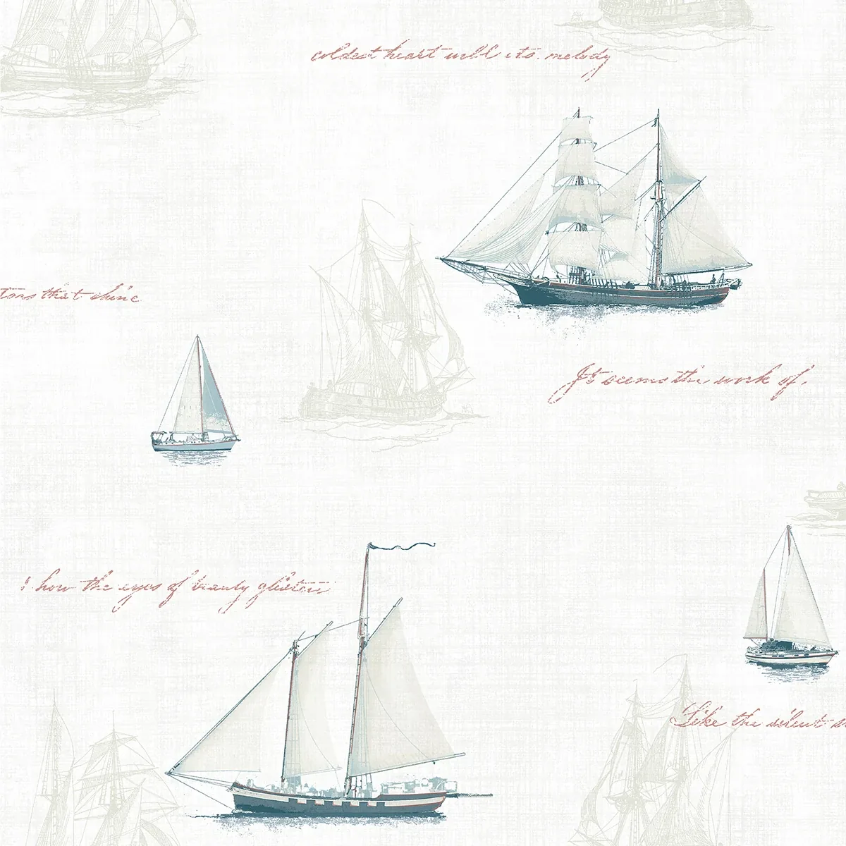 4041-01703 | Andrew White Sailboat Wallpaper