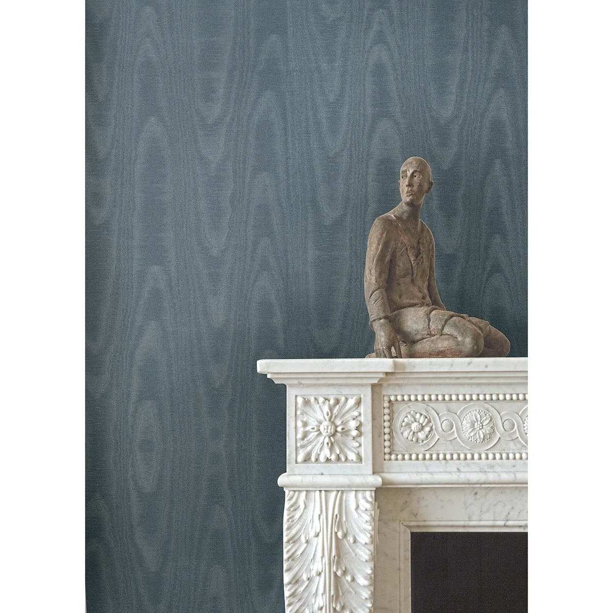 Brewster Home Fashions Angelina Denim Moire Wallpaper - SKU 4058-24817