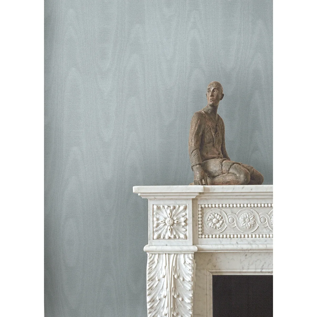 Brewster Home Fashions Angelina Light Blue Moire Wallpaper | Wallpaper Twins Brewster Home Fashions Angelina Light Blue Moire Wallpaper - SKU 4058-24816