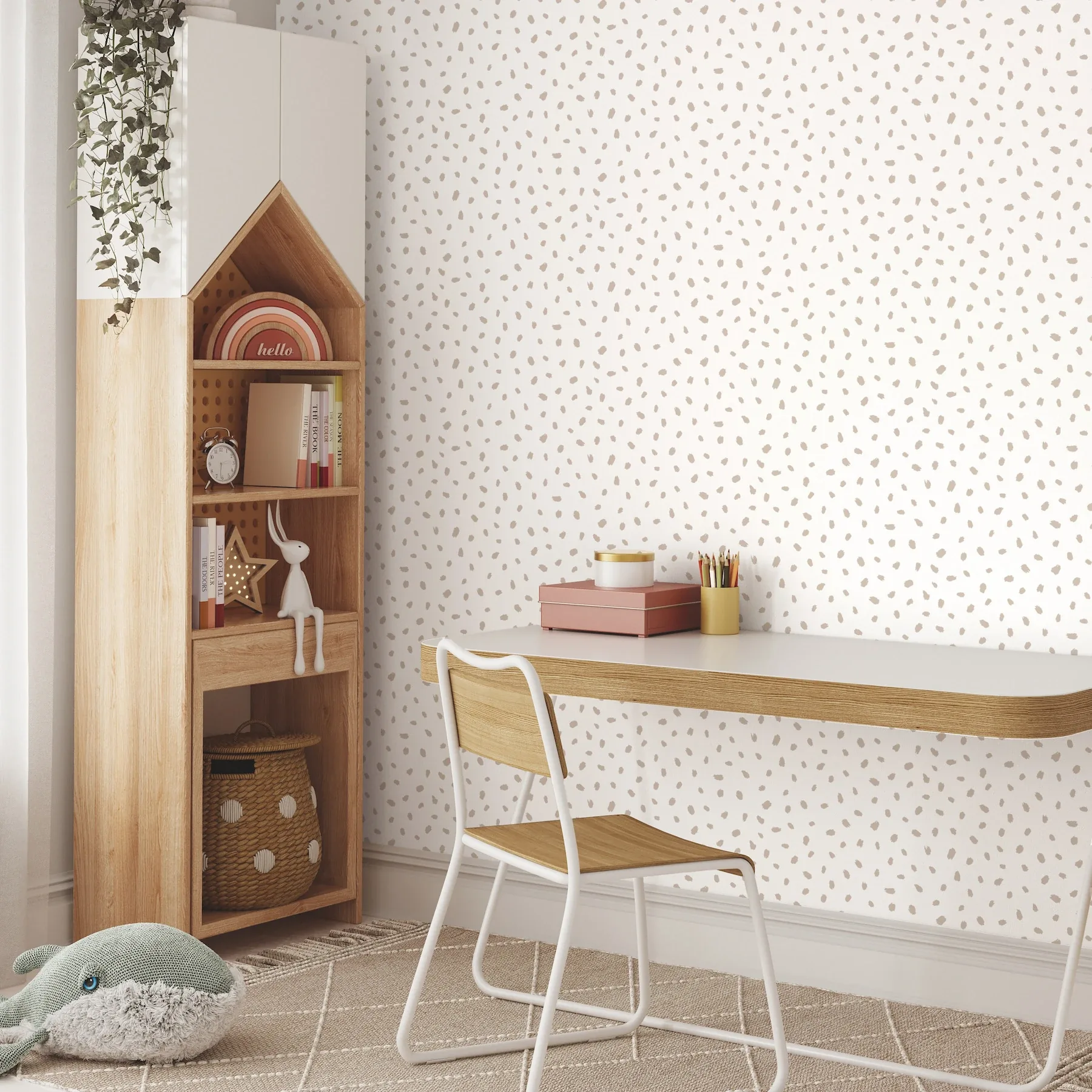 Brewster Home Fashions Animal Spots Taupe Polka Dot Wallpaper - SKU 4203-27543