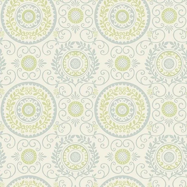 Brewster Home Fashions Annabel Blue Medallion Wallpaper - SKU 2704-81001