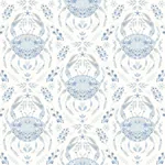 Brewster Home Fashions Annapolis Light Blue Crustacean Wallpaper - SKU 3120-13644