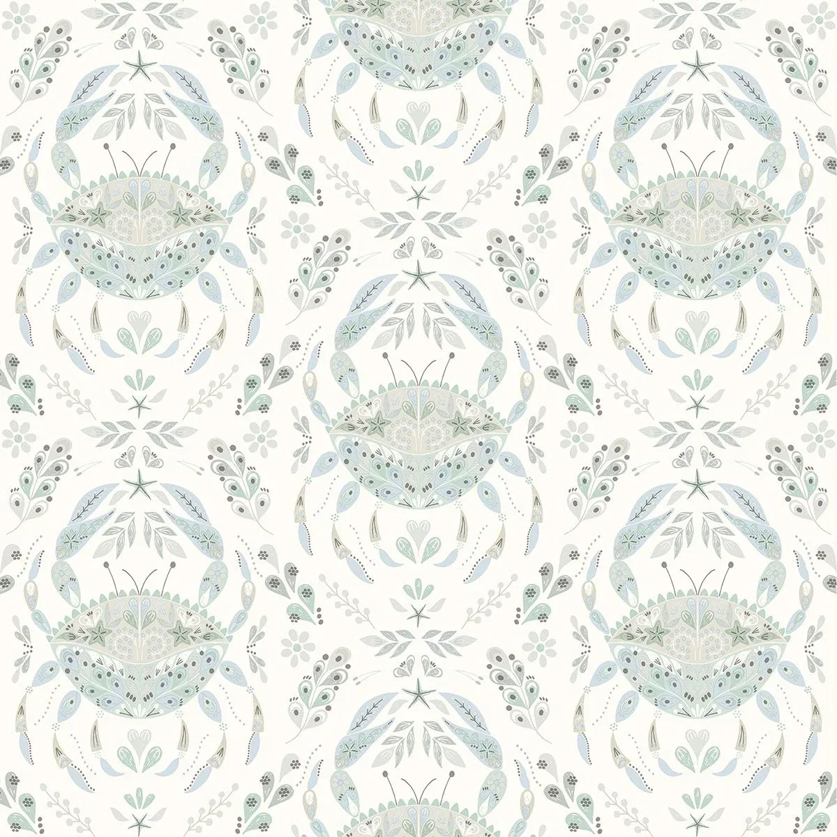 3120-13642 | Annapolis Teal Crustation Wallpaper