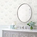 Brewster Home Fashions Annapolis Teal Crustation Wallpaper - SKU 3120-13642