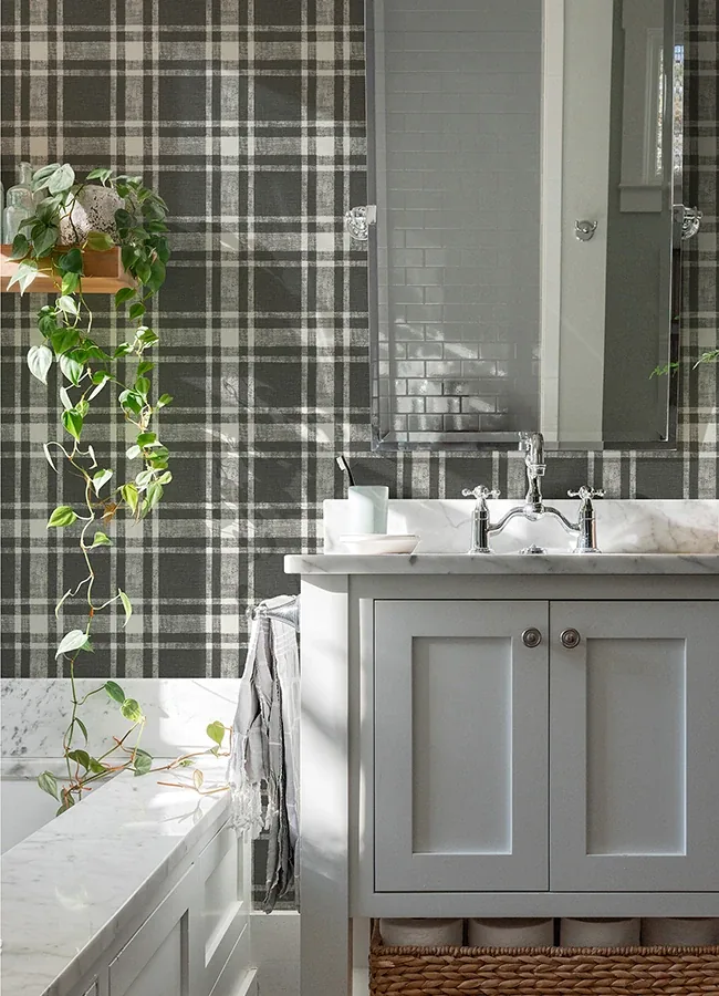 Brewster Home Fashions Antoine Charcoal Flannel Wallpaper - SKU 4072-70020