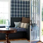 Brewster Home Fashions Antoine Dark Blue Flannel Wallpaper | Wallpaper Twins Brewster Home Fashions Antoine Dark Blue Flannel Wallpaper - SKU 4072-70019