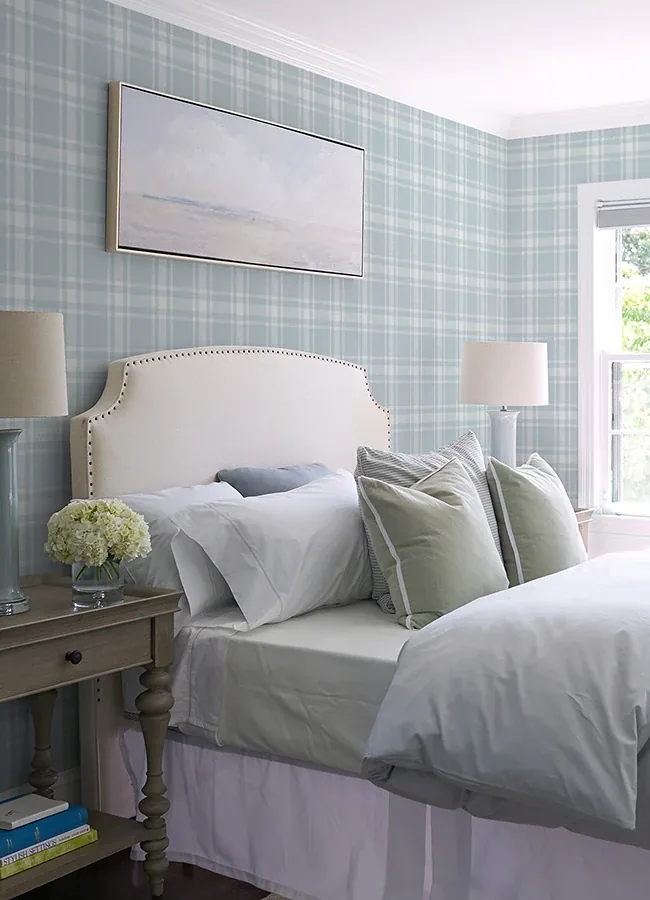 Brewster Home Fashions Antoine Sky Blue Flannel Wallpaper | Wallpaper Twins Brewster Home Fashions Antoine Sky Blue Flannel Wallpaper - SKU 4072-70017