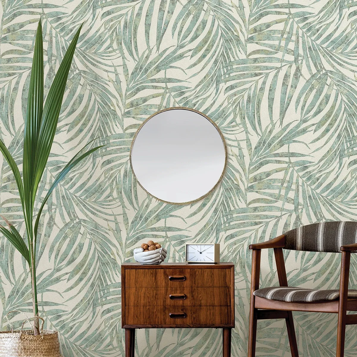 Brewster Home Fashions Anzu Green Frond Wallpaper | Wallpaper Twins Brewster Home Fashions Anzu Green Frond Wallpaper - SKU 4035-617443