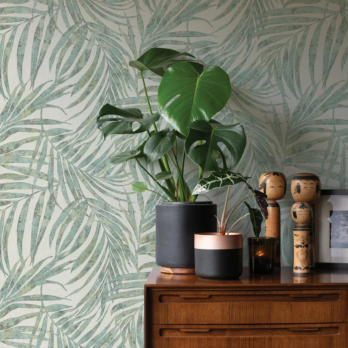 Brewster Home Fashions Anzu Green Frond Wallpaper | Wallpaper Twins Brewster Home Fashions Anzu Green Frond Wallpaper - SKU 4035-617443