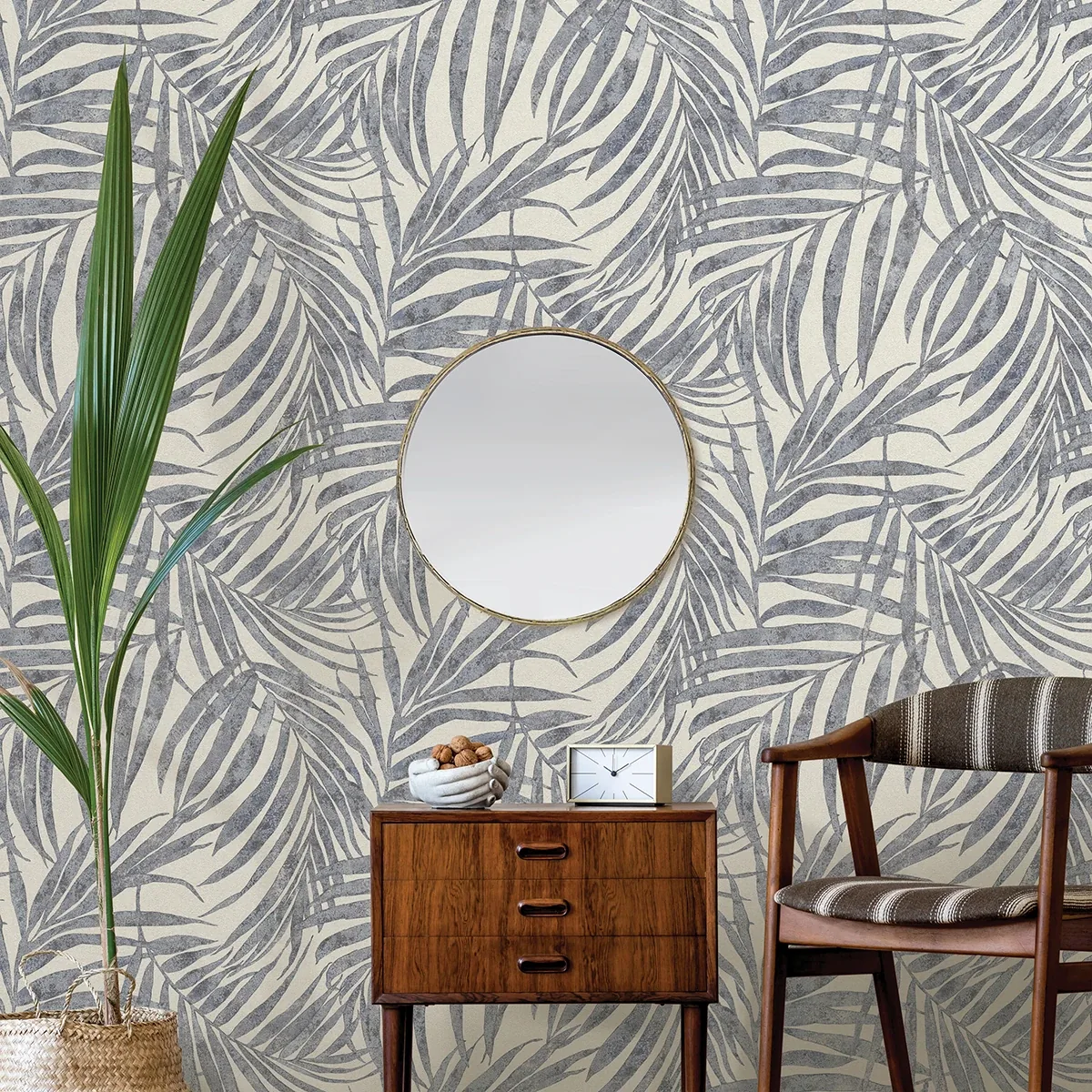 Brewster Home Fashions Anzu Slate Frond Wallpaper - SKU 4035-617429