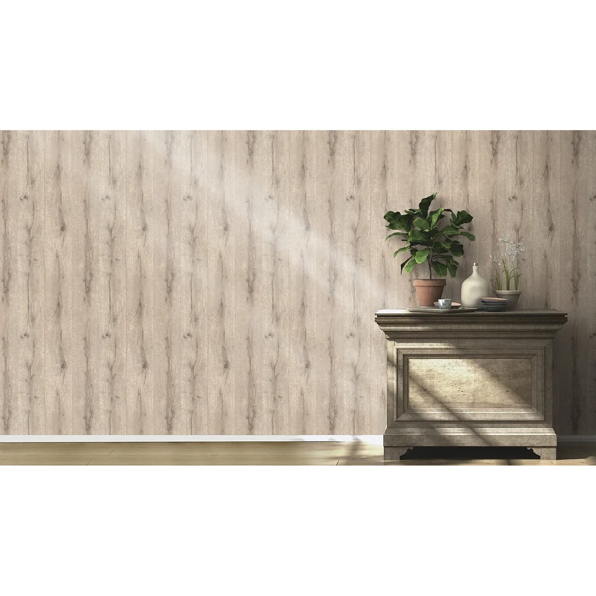 Brewster Home Fashions Appalacian Taupe Wood Planks Wallpaper - SKU 4015-514483