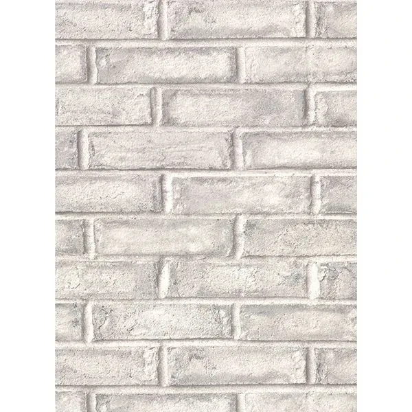 Brewster Home Fashions Appleton Grey Faux Weathered Brick Wallpaper - SKU 2921-50108