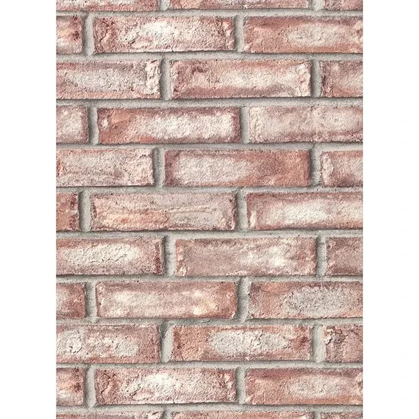 2921-50101 | Appleton Maroon Faux Weathered Brick Wallpaper