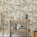 Brewster Home Fashions Aria Light Grey Marbled Tile Wallpaper - SKU 4125-26731