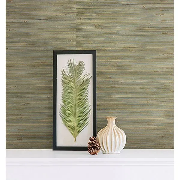 Brewster Home Fashions Arina Turquoise Grasscloth Wallpaper | Wallpaper Twins Brewster Home Fashions Arina Turquoise Grasscloth Wallpaper - SKU 2622-30249