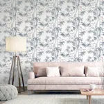 Brewster Home Fashions Arisu Grey Birds and Bamboo Wallpaper | Wallpaper Twins Brewster Home Fashions Arisu Grey Birds and Bamboo Wallpaper - SKU AH296401