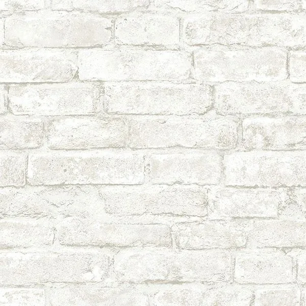 3115-12481 | Arlington Off White Brick Wallpaper