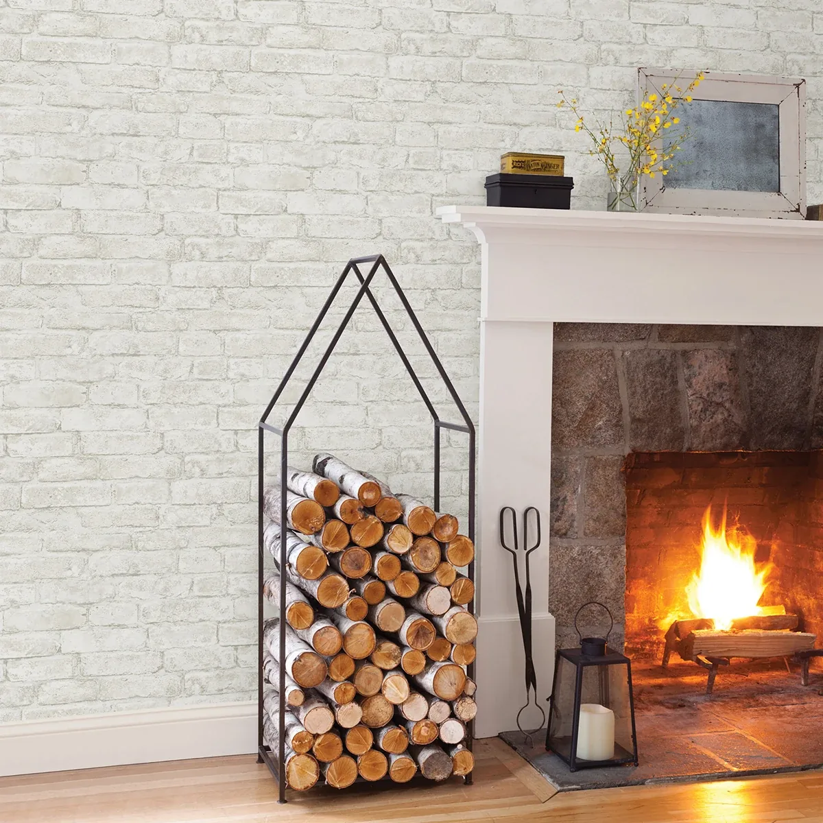 Brewster Home Fashions Arlington White Brick Wallpaper | Wallpaper Twins Brewster Home Fashions Arlington White Brick Wallpaper - SKU 3123-12481