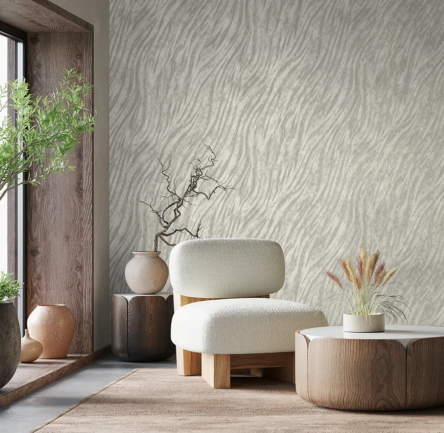 Brewster Home Fashions Arran Grey Swirling Stripe Wallpaper | Wallpaper Twins Brewster Home Fashions Arran Grey Swirling Stripe Wallpaper - SKU M1860
