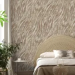 Brewster Home Fashions Arran Rose Gold Swirling Stripe Wallpaper - SKU M1862